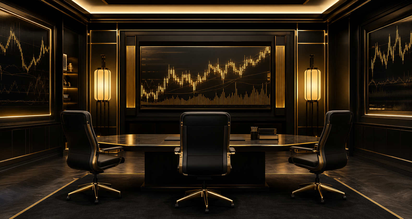 Zenith Academy private mentor room with trading charts